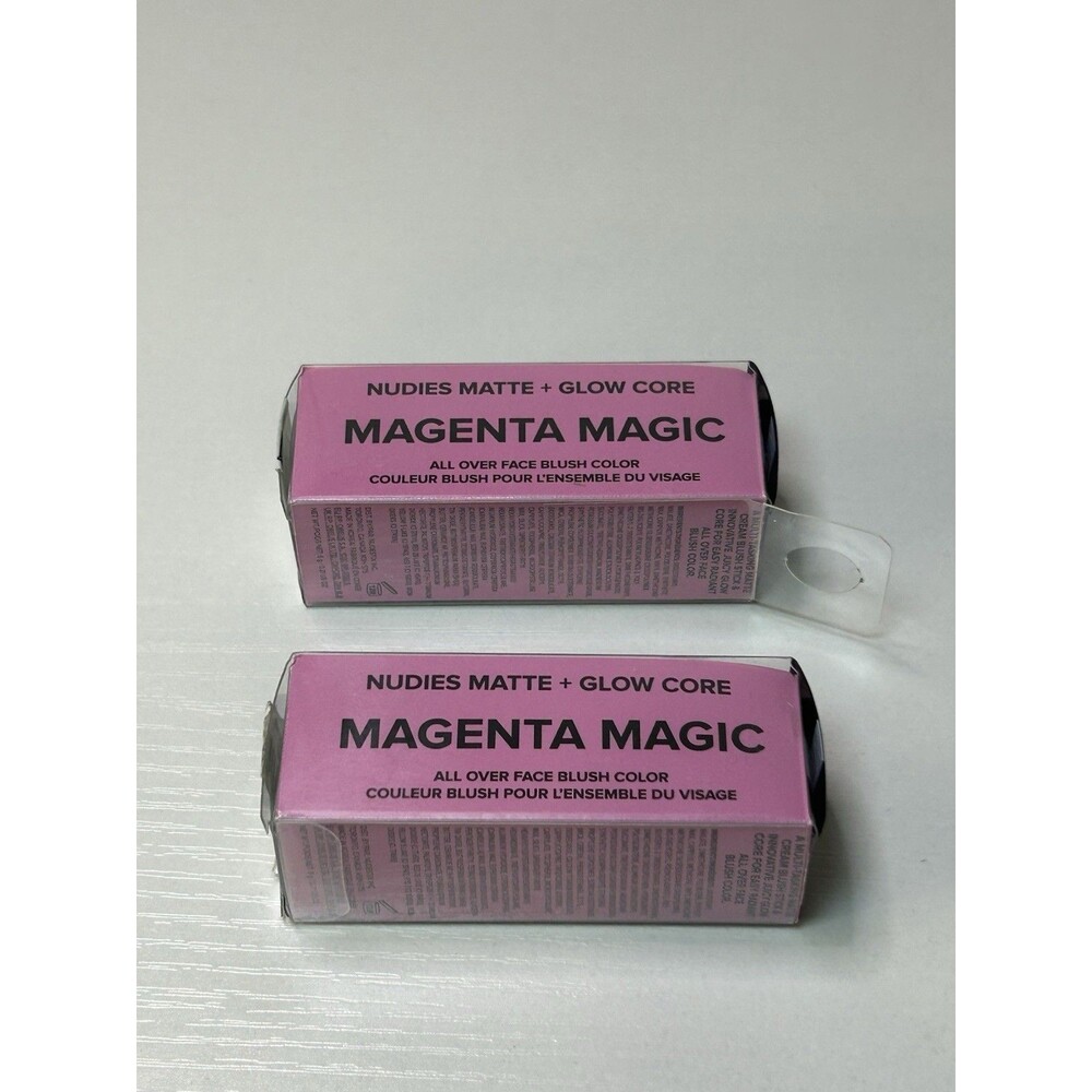 2 Nudestix Nudies Matte + Glow Core All Over Blush MAGENTA MAGIC Full Size Boxed